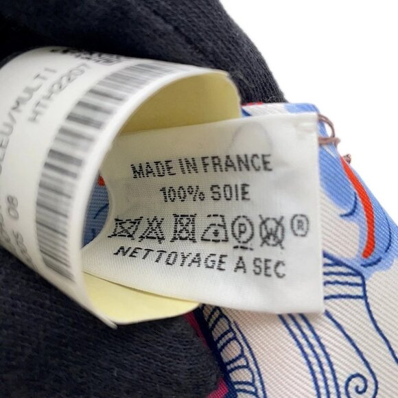 HERMES HERMES Twilly "My Cloud" Silk100% Fuchsia/Blue/Multi - Picture 7 of 14